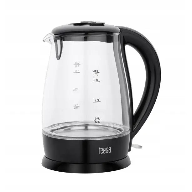 Trådløs Svart Glasskoker Teesa 1,7l