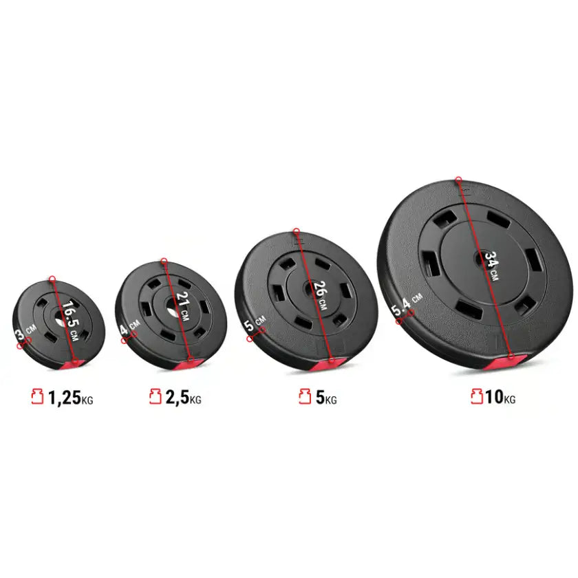 Treningsbenk med Vektstangsett 38kg Hs-1055