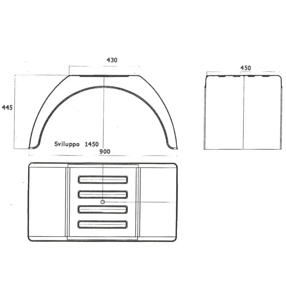 Tvillingskjerm med Flat Topp for 15’’16’’ Hjul