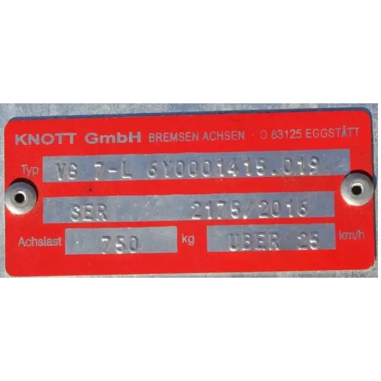 Aksling Tilhenger Knott Vg7 750 Kg 1070 Mm