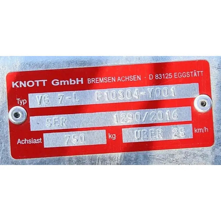 Aksling Tilhenger Knott Vg7-l 750kg 1190mm 4x100