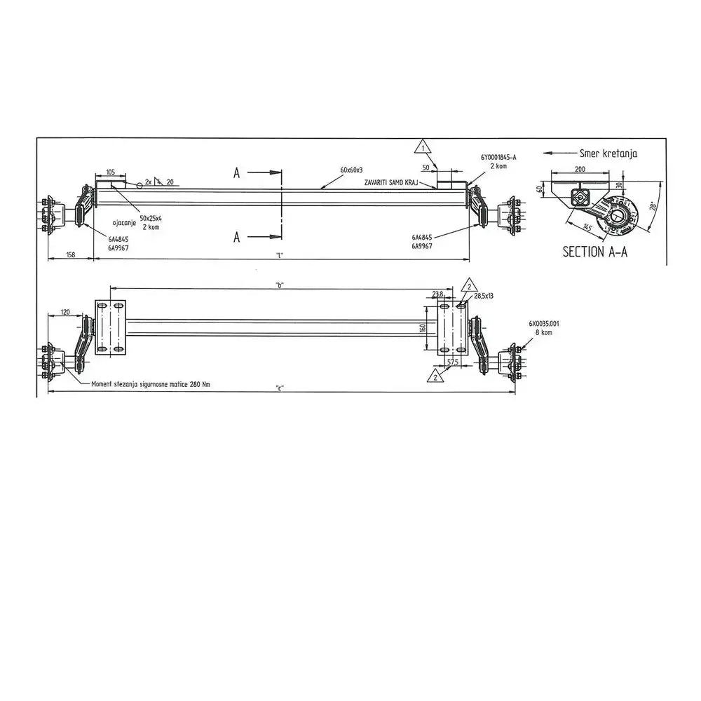 Aksling Tilhenger Knott Vg7-l 750kg 1190mm 4x100