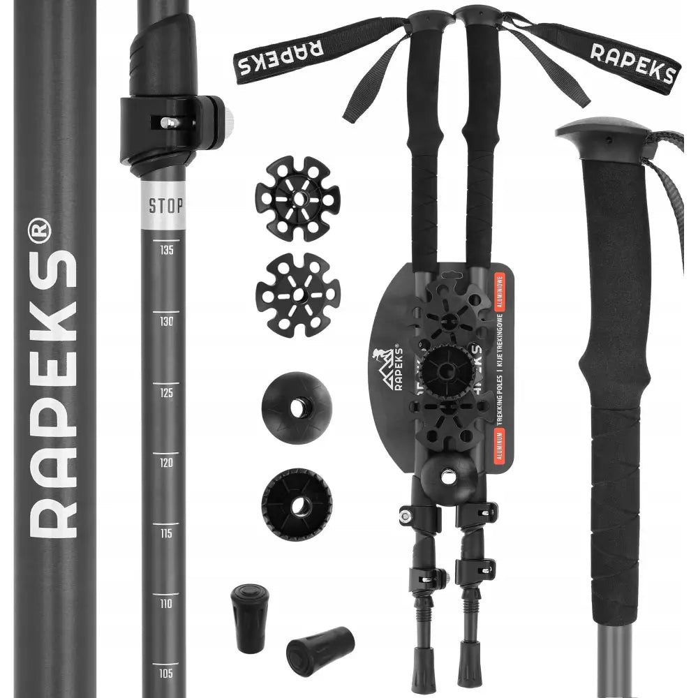 Ultralette Rapeks Trek Pro Turgåerstaver + Sett med Endetipper for Fjellturen