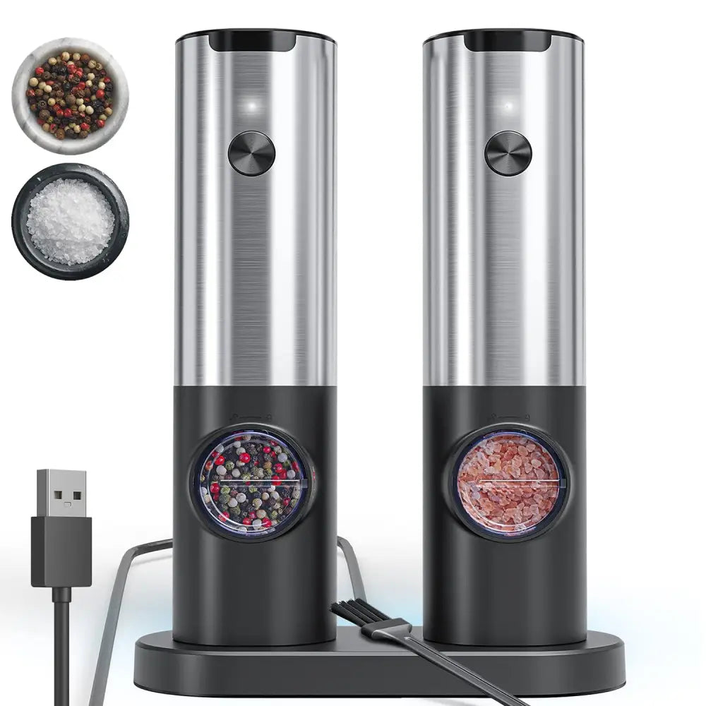 Usb Elektrisk Salt- og Pepperkvern for Kjøkkenet