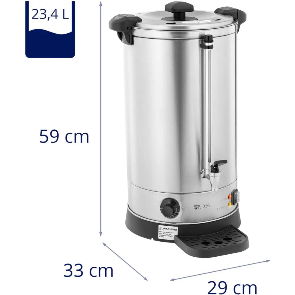 Vannkoker med Doble Vegger og Dryppebrett 19,7 l 2500 w Sølv