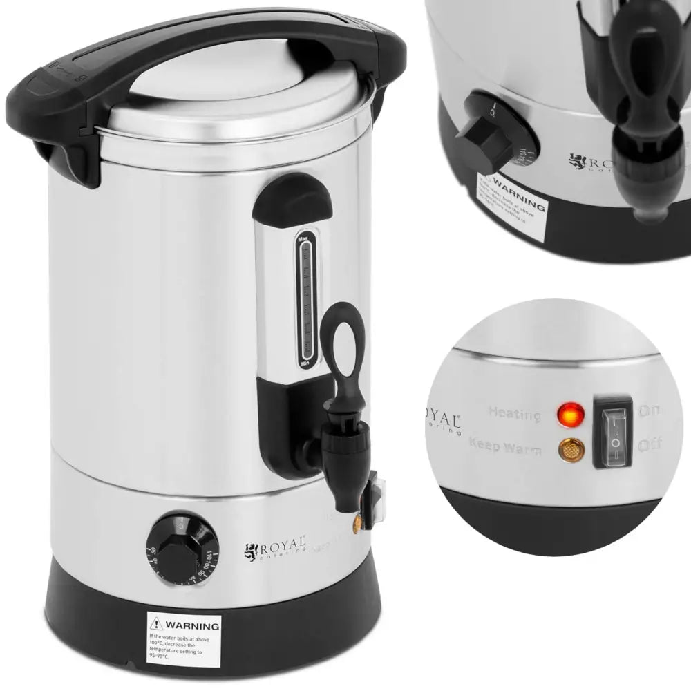 Vannkoker med Doble Vegger Stål 6,5l 1500 w