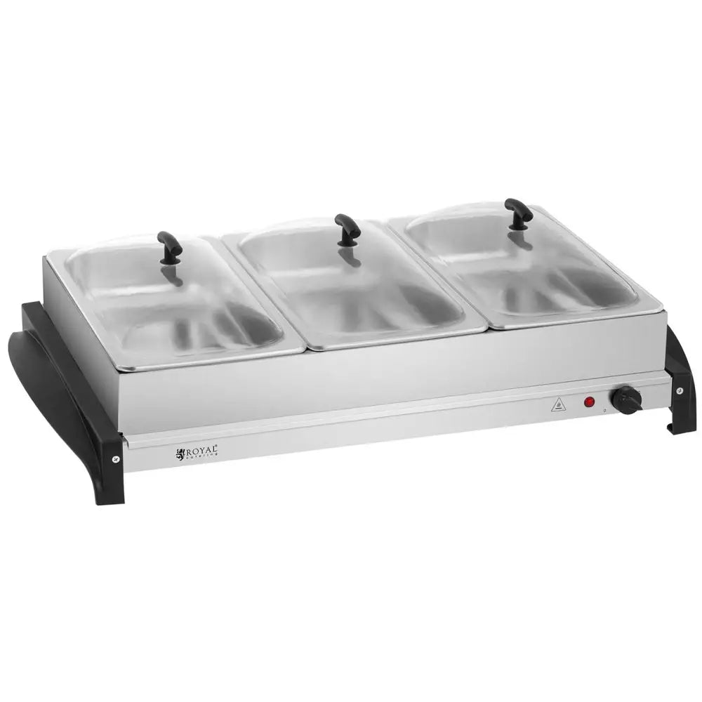 Varmeholder for Mat i 3 Beholdere Elektrisk 400w Royal Catering