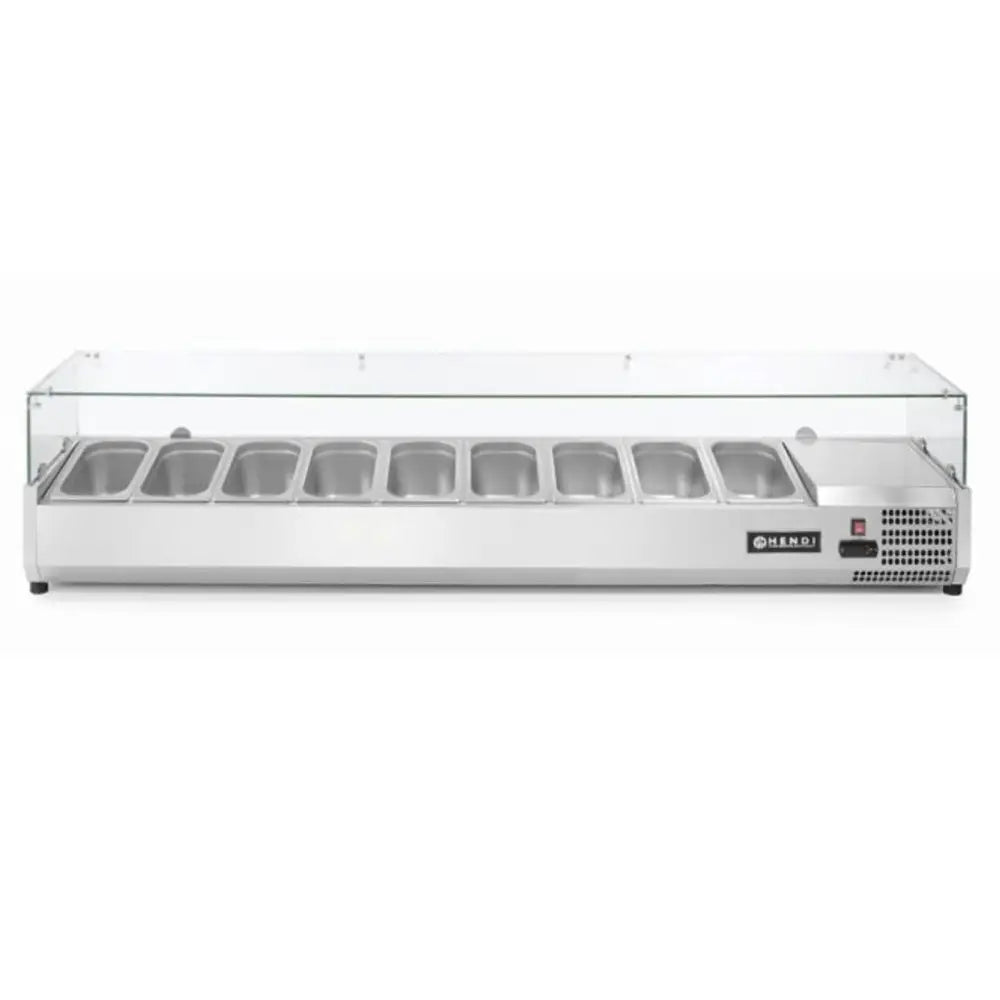Varmevitrine 9 x Gn 1/3 Bredde 200 Cm - Hendi 232996