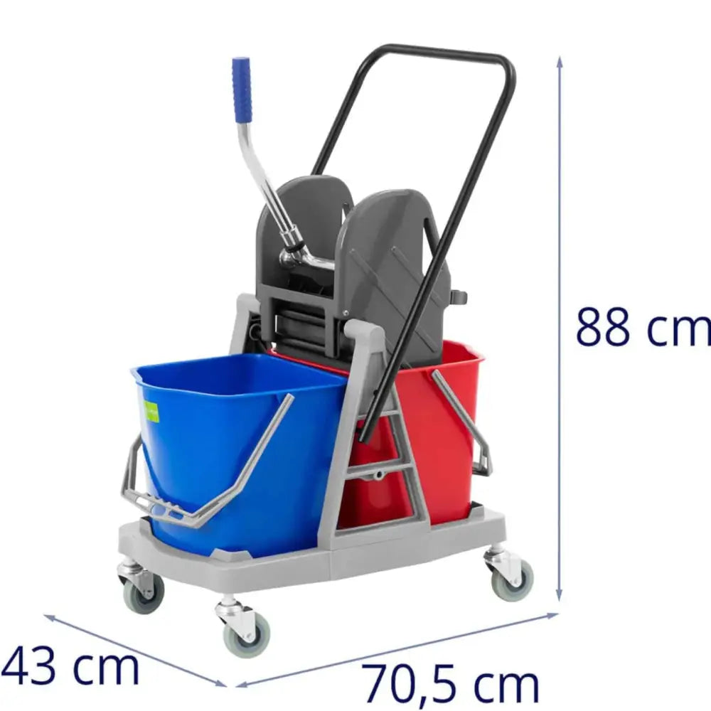 Vaskemopp med 2 Bøtter og Vri 2x17 l
