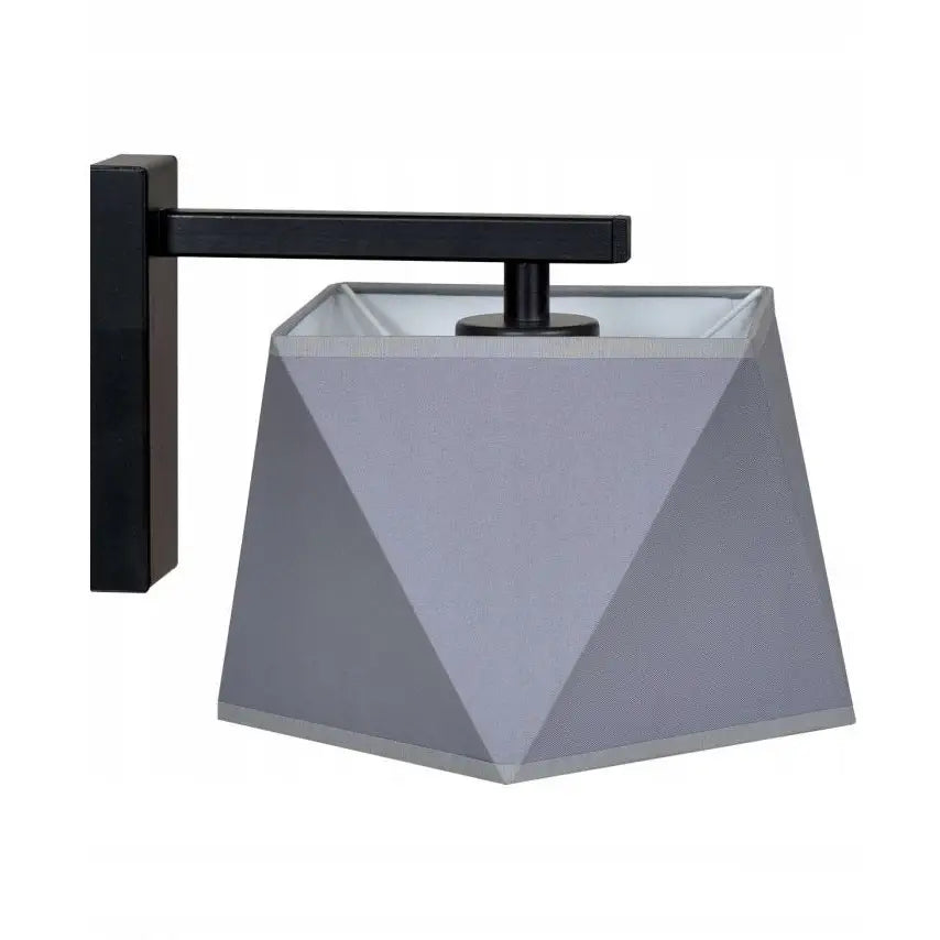 Vegglampe Diamant Grå Stoffskygge