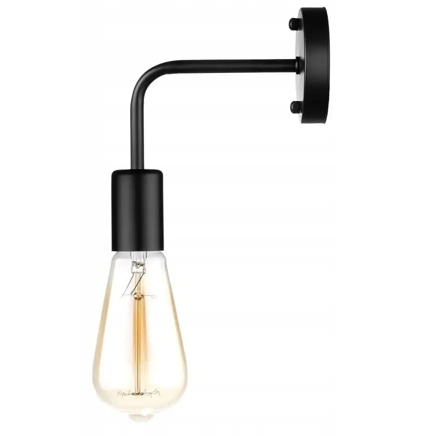 Vegglampe Filo Wst052 Svart Sokkel E27