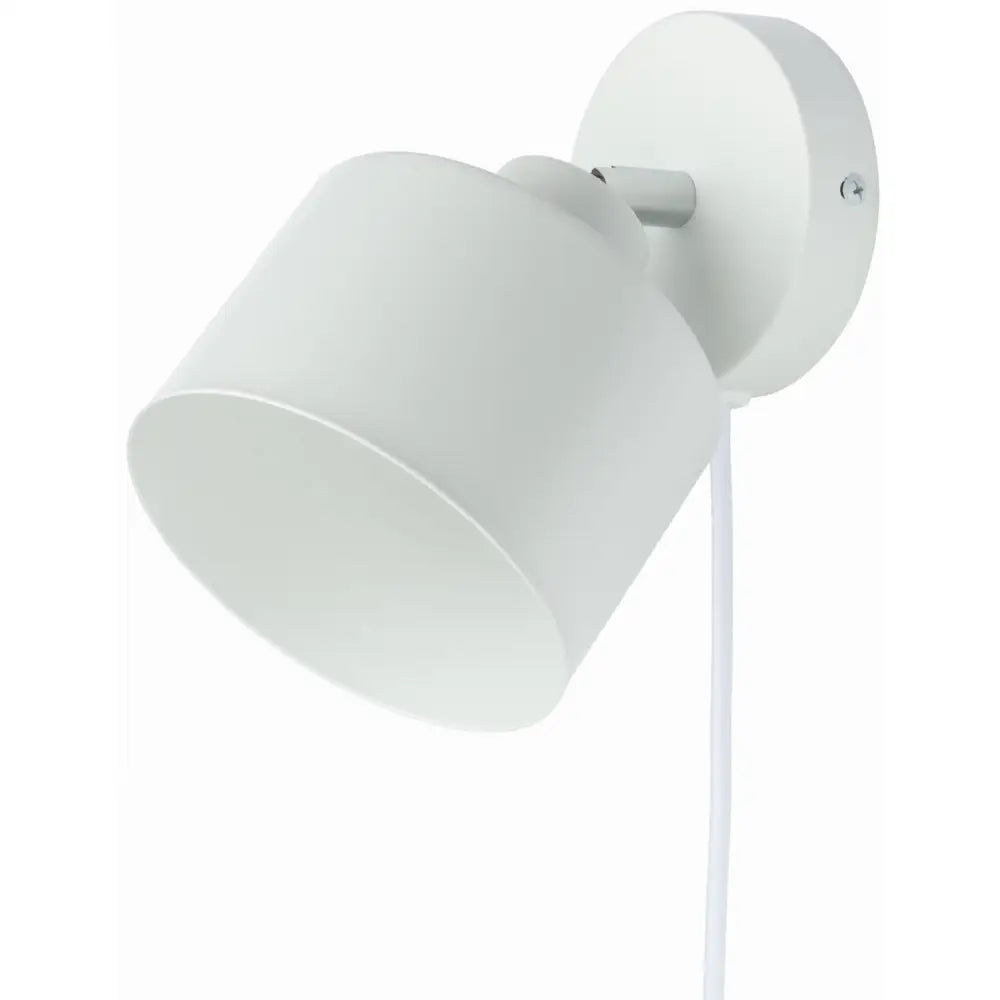 Vegglampe Liten Hvit Metall Ezo Bøtte med Kabel