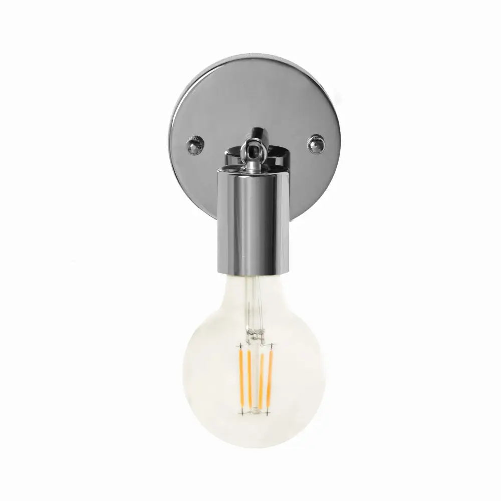 Vegglampe Liten Krom Ezo Rund