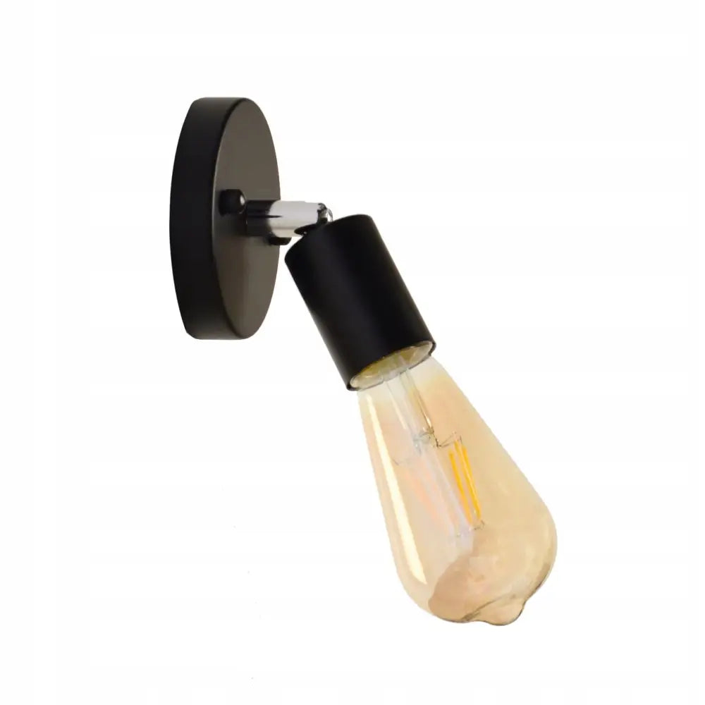 Vegglampe Liten Svart Ezo Rund