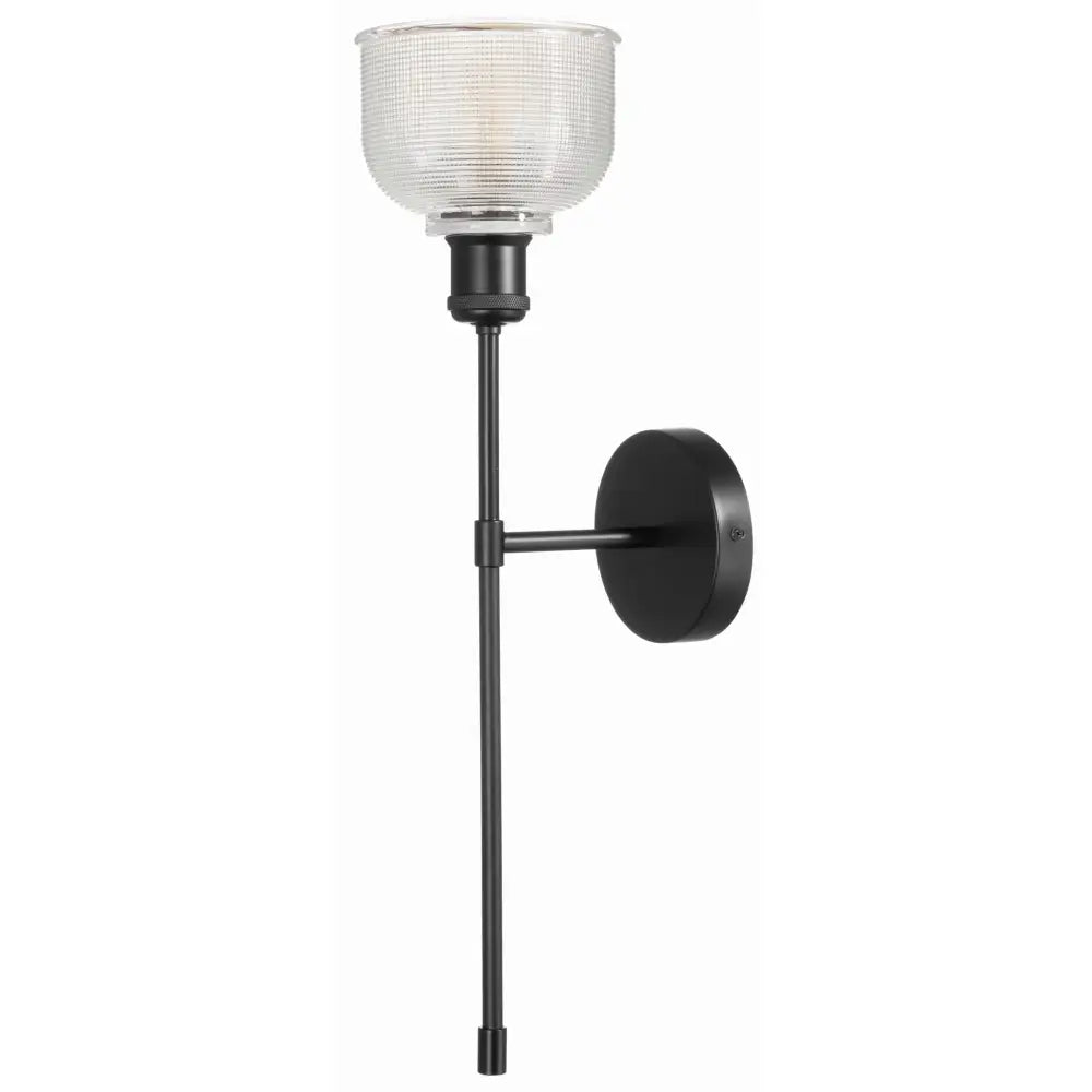 Vegglampe Metallisk Bell Long Svart Skjerm Klar