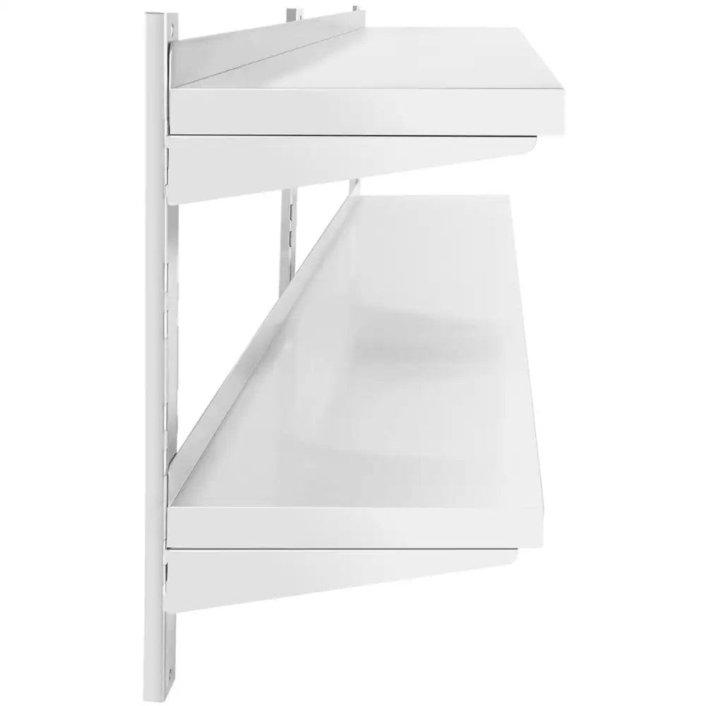 Veggmontert Dobbel Gastronomihylle med Justering Rustfri 200 x 30 Cm