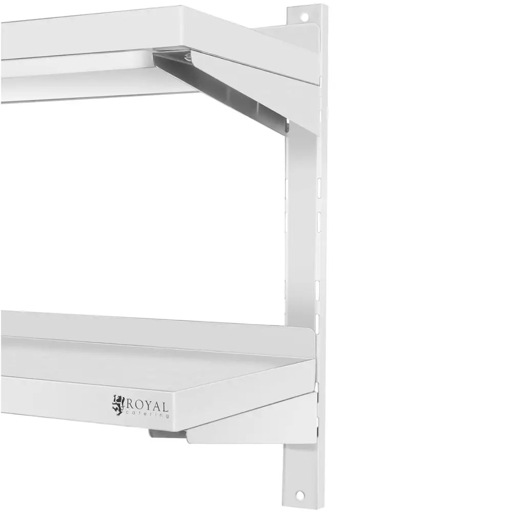 Veggmontert Dobbel Gastronomihylle med Justering Rustfri 200 x 30 Cm