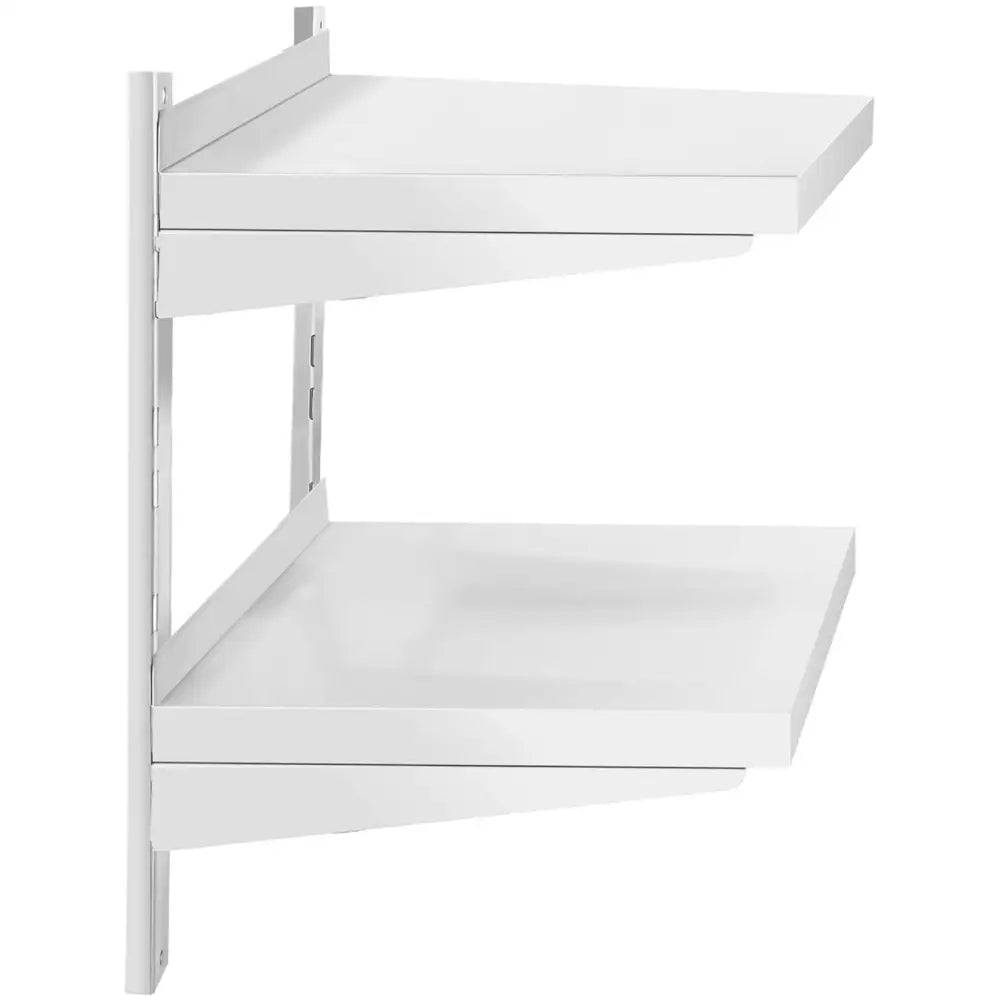 Veggmontert Dobbel Justerbar Gastronomisk Hylle i Rustfritt Stål 60 x 40 Cm