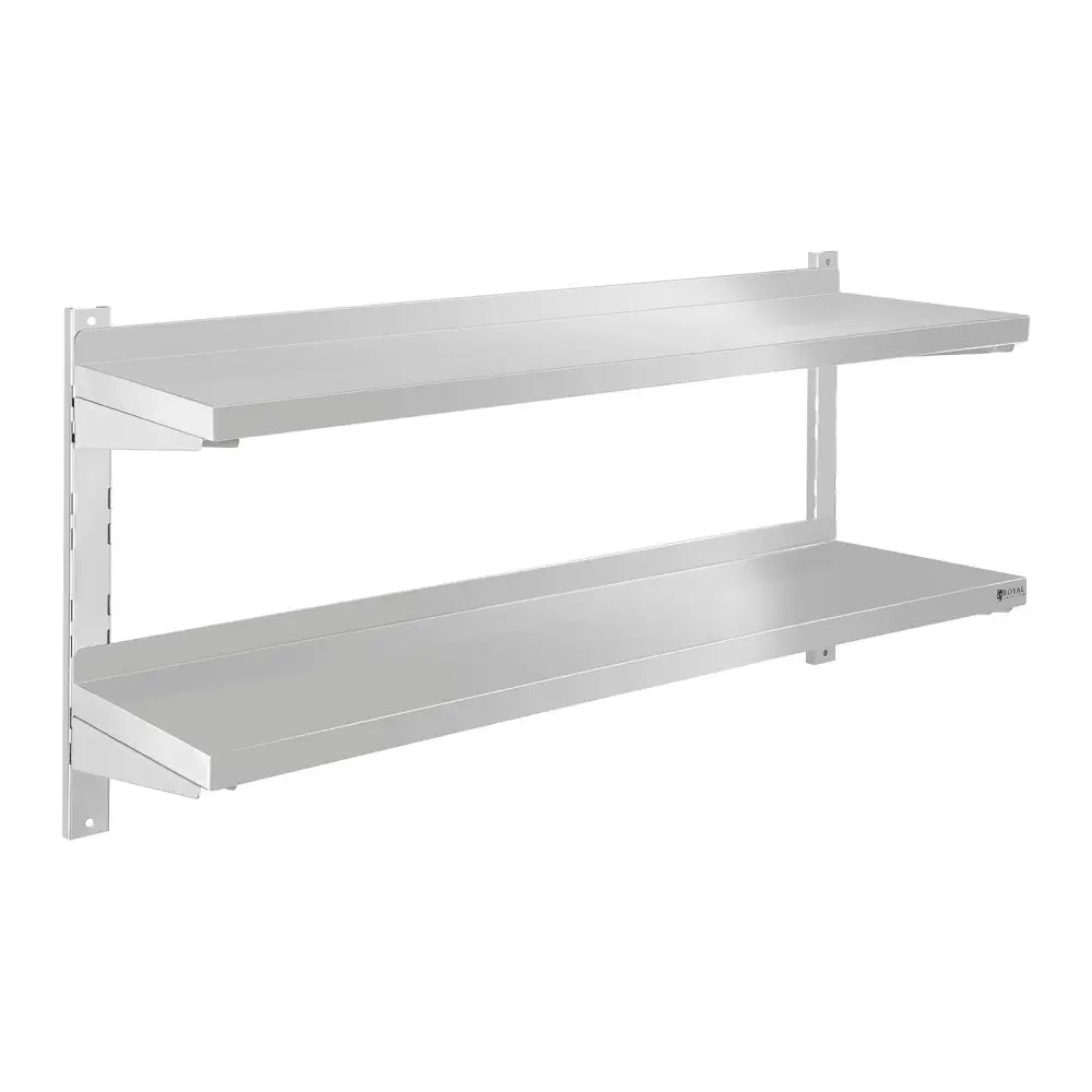 Veggmontert Dobbel Justerbar Stål Hylle 120cm