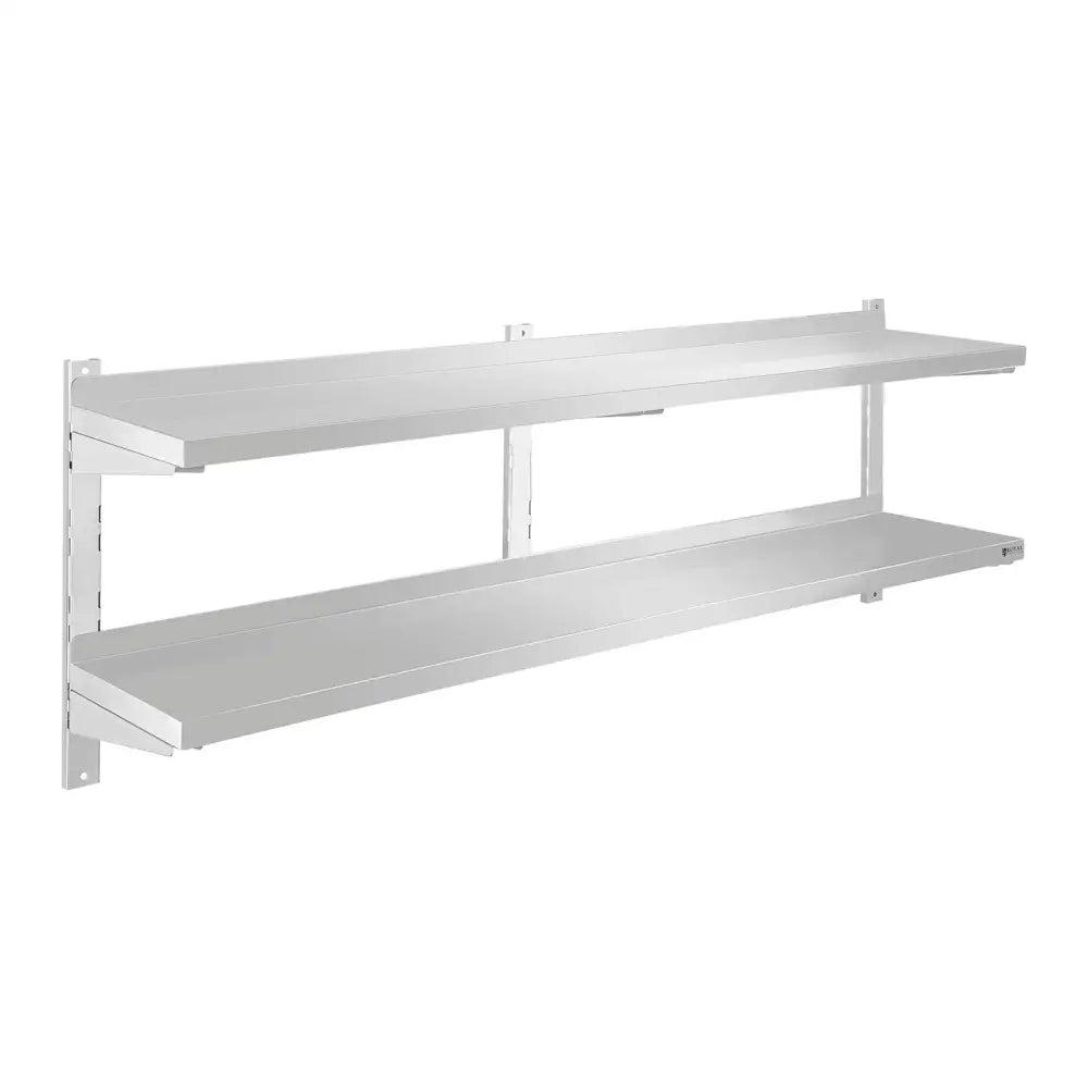 Veggmontert Dobbelregulerbar Stålhylle 160 Cm