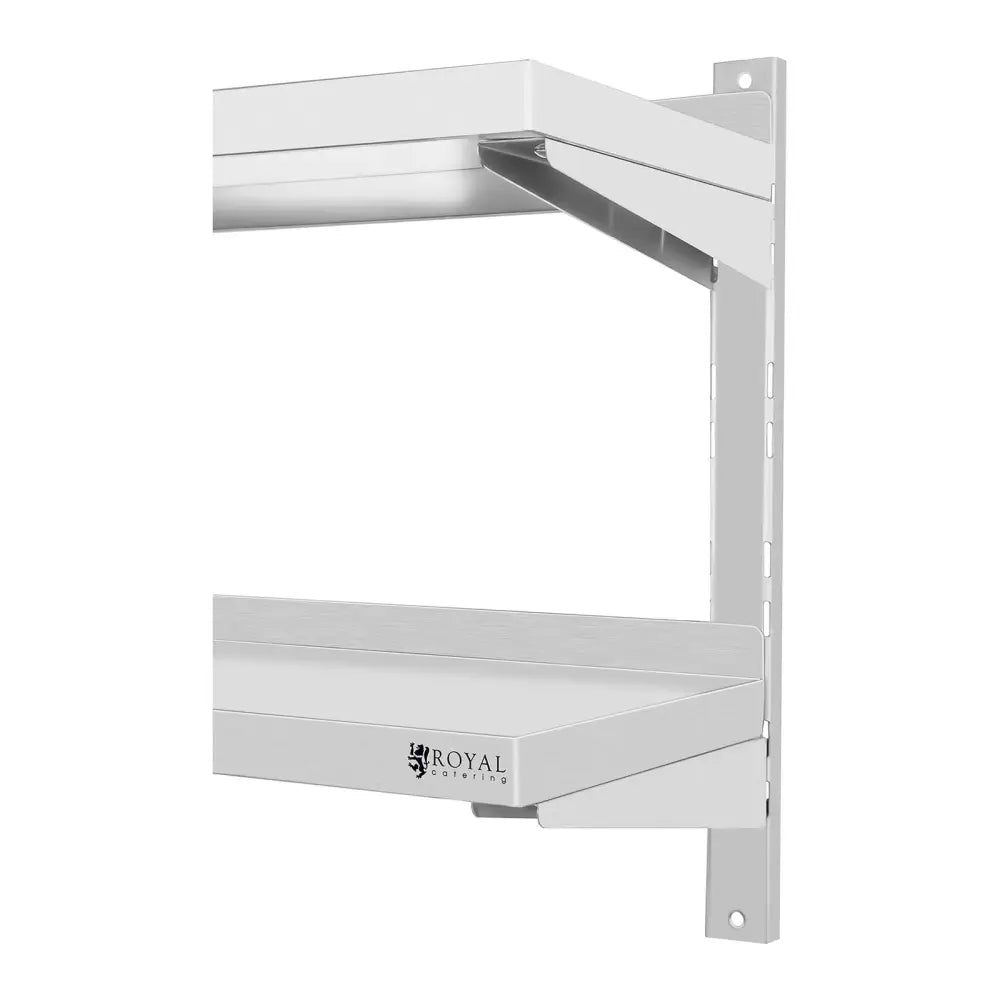 Veggmontert Dobbelregulerbar Stålhylle 160 Cm