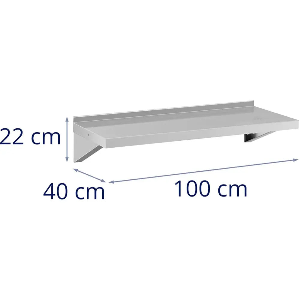 Veggmontert Kjøkken Hylle av Stål Opptil 80 Kg 100 x 40 Cm