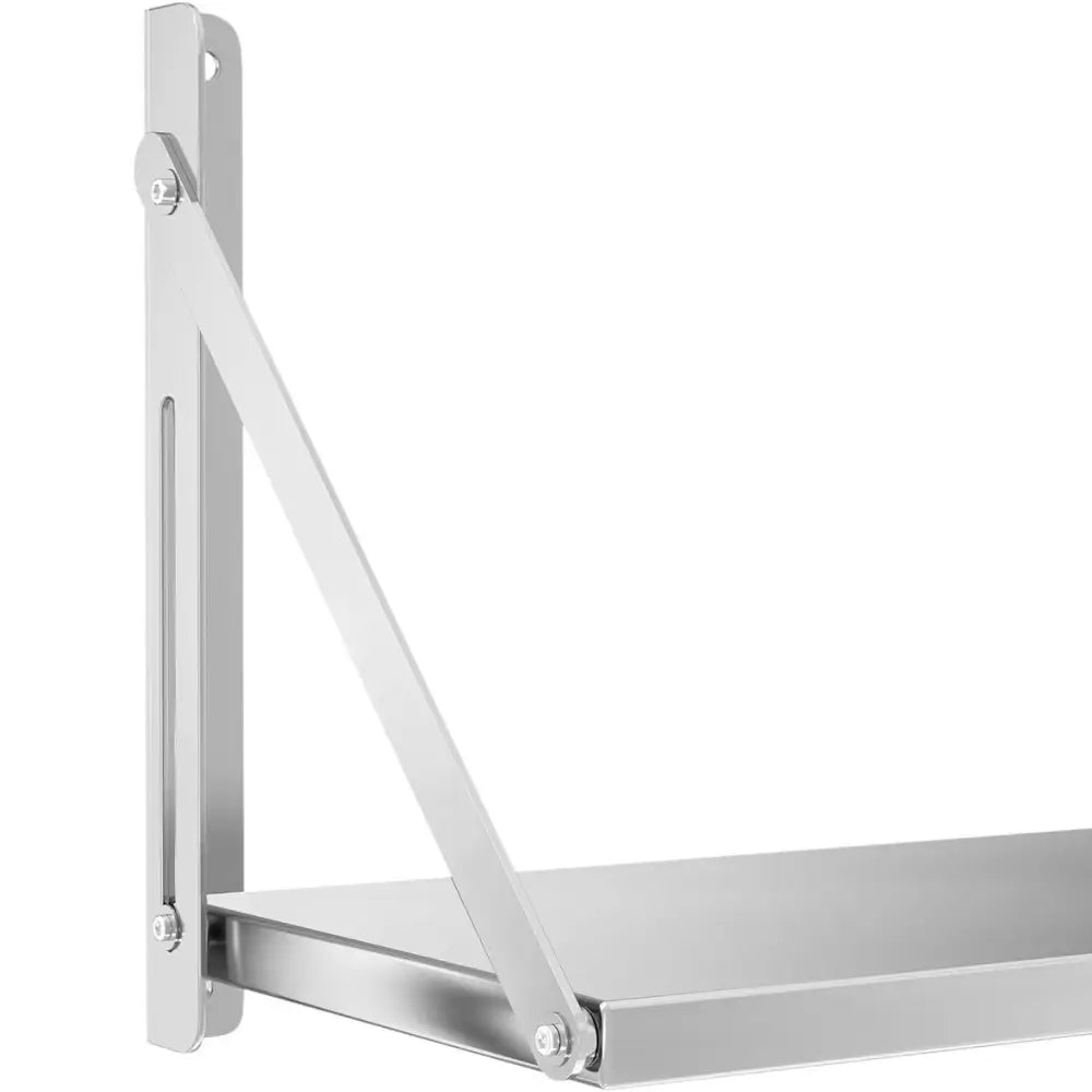 Veggmontert og Sammenleggbar Rustfri Gastronomisk Hylle Opptil 40 Kg 80 x 30 Cm