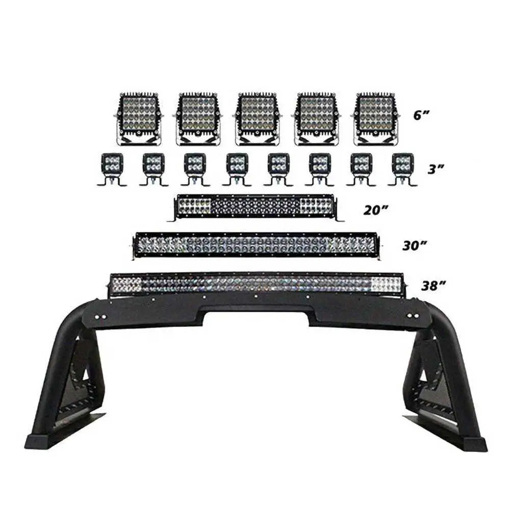 Veltebøyle med Elektrisk Lampe Skjulmodul Go Rhino for Chevrolet Silverado 3500 15-19