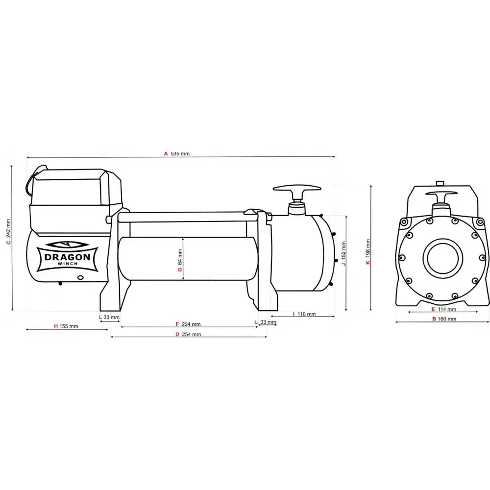 Vinsj Dragon Winch Dwt 14000hd