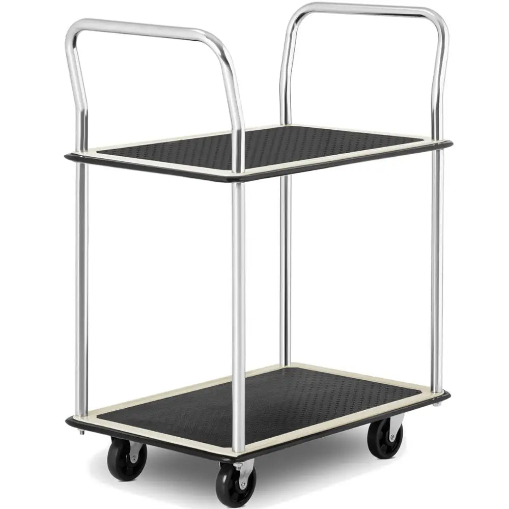 Vogner for Transport med Håndtak 2 Hyller opp til 120 Kg 72 x 43 Cm