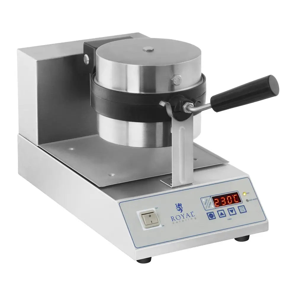 Vrirbar Vaffeljern for Runde Kvart-goffer Diam. 18cm 1300w Rcwm-1300-re.