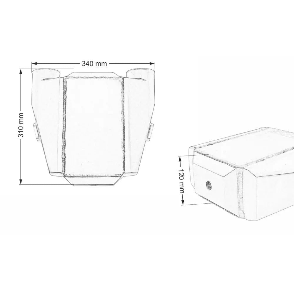 Water Intercooler 180x260x120 3’’ 2x90st