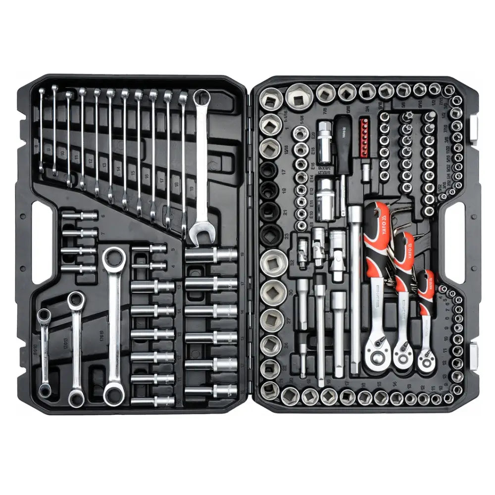 Yato Sett med Pipenøkler 1/2″ 1/4″ 3/8″ 150 Deler