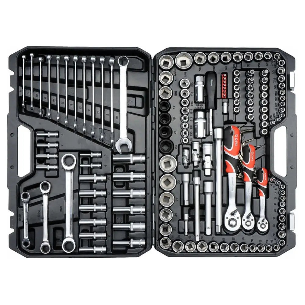Yato Sett med Pipenøkler 1/2″ 1/4″ 3/8″ 150 Deler